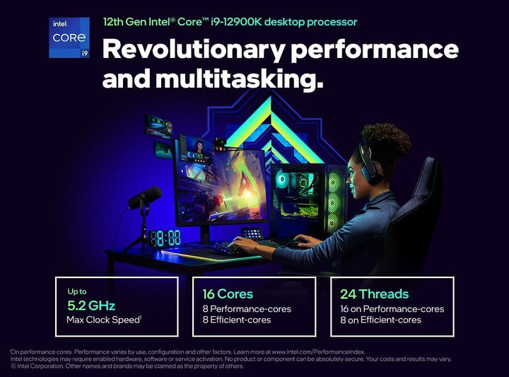 Intel® Core™ i9-12900K 12. Generation Desktop Prozessor (Basistakt: 3.2GHz Turboboost: 5.2GHz, 6 Ker