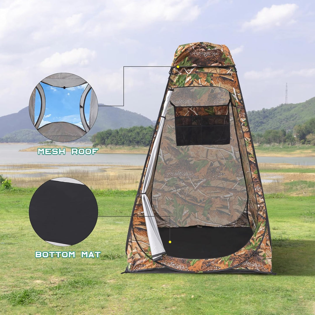 BRIAN & DANY Duschzelt Camping, Pop Up Toilettenzelt, Tragbares Umkleidezelt mit Regenschutz und Fen