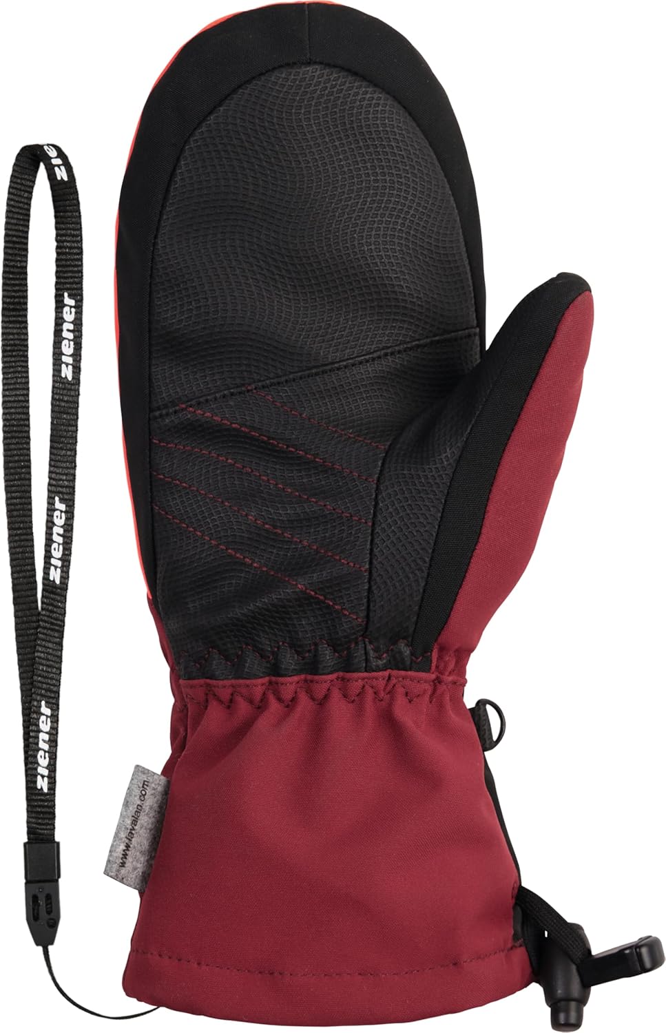 Ziener Kinder Lavalino Ski-Fäustling/Wintersport | wasserdicht, extra warm, Wolle 3 Red Cabin, 3 Red