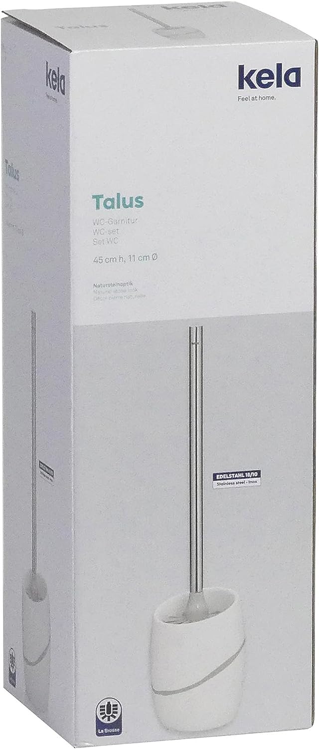 Kela WC-Garnitur Talus aus Poly in beige, Plastik, 11 x 11 x 45 cm Beige WC-Garnitur, Beige WC-Garni