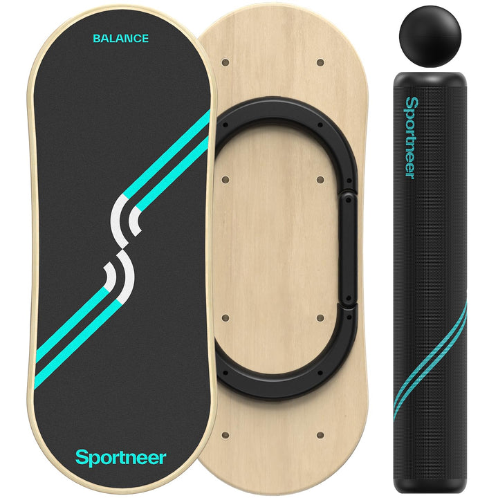 Sportneer Balance Board - 7 Modi Wackelbrett Indoorboard Skateboard Surf Mit Verstellbaren Stoppern