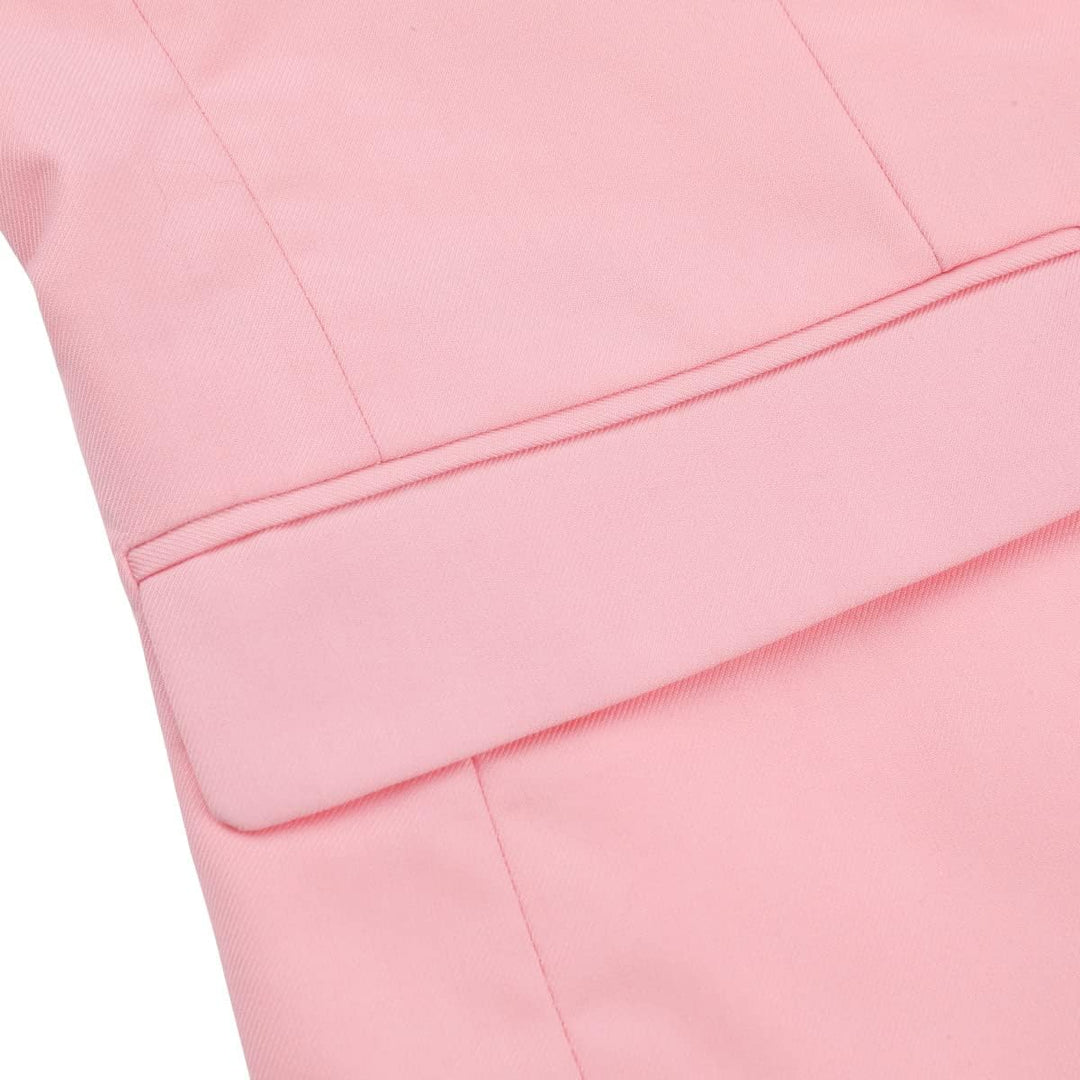 YOUTHUP Herren Sakko Zweireiher Slim Fit Formelle mit Revers Büro Hochzeit Anzugsjacke Blazer S Rosa