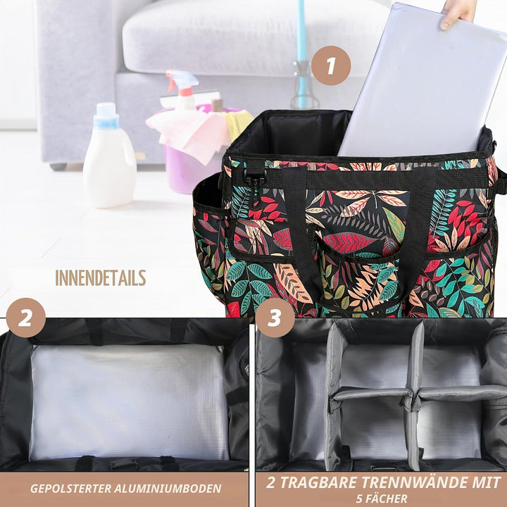 Reinigungs-Caddy-Organizer mit Griff, grosse Caddy Tasche für Haus, Auto und Badezimmer, Reinigungsm