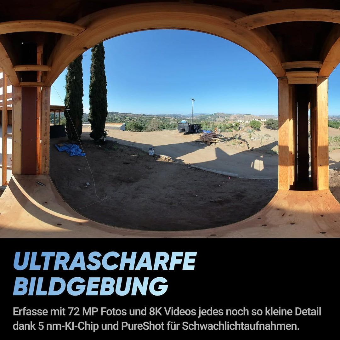 Insta360 X4 Baustellen-Bundle Selfie-Stick - 360°-Baustellen-Kamera, 8K 30 fps 360°-HDR-Videos, 72 M