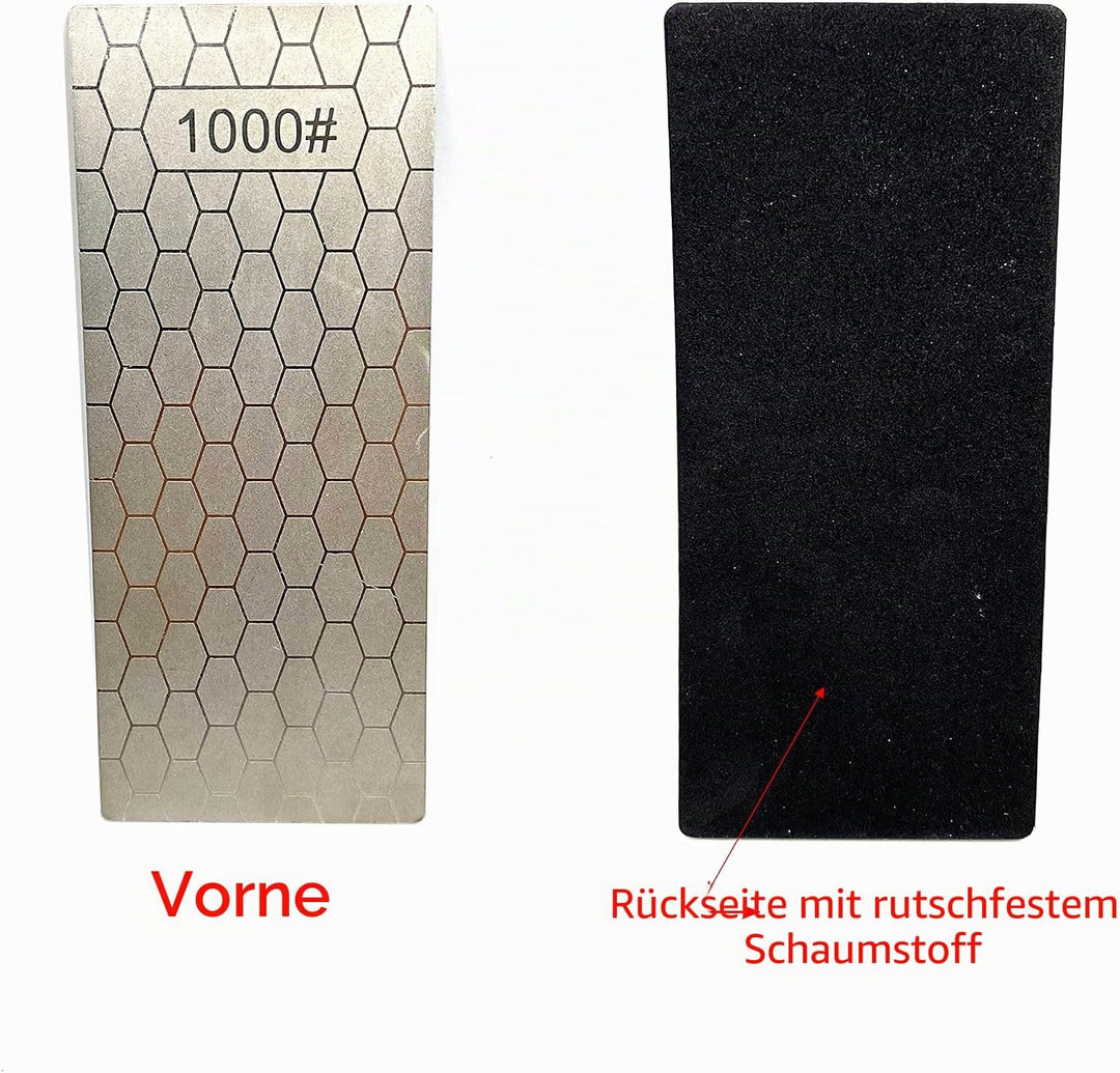 Yuejizhe 5Pcs Diamant Schärfsteine,400/600/800/1000/1200 Messerschärfer Professional,Diamant-Schärfs
