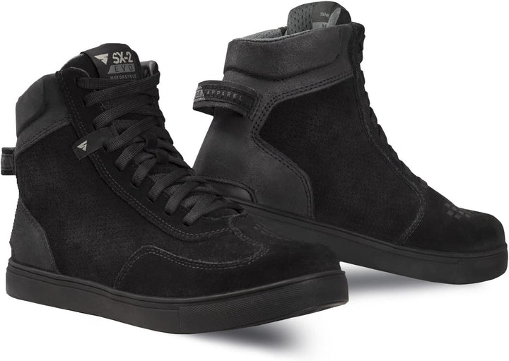 SHIMA SX-2 EVO Motorradschuhe für Herren - Atmungsaktiv, Verstärkte Leder Biker Motorradstiefel Männ