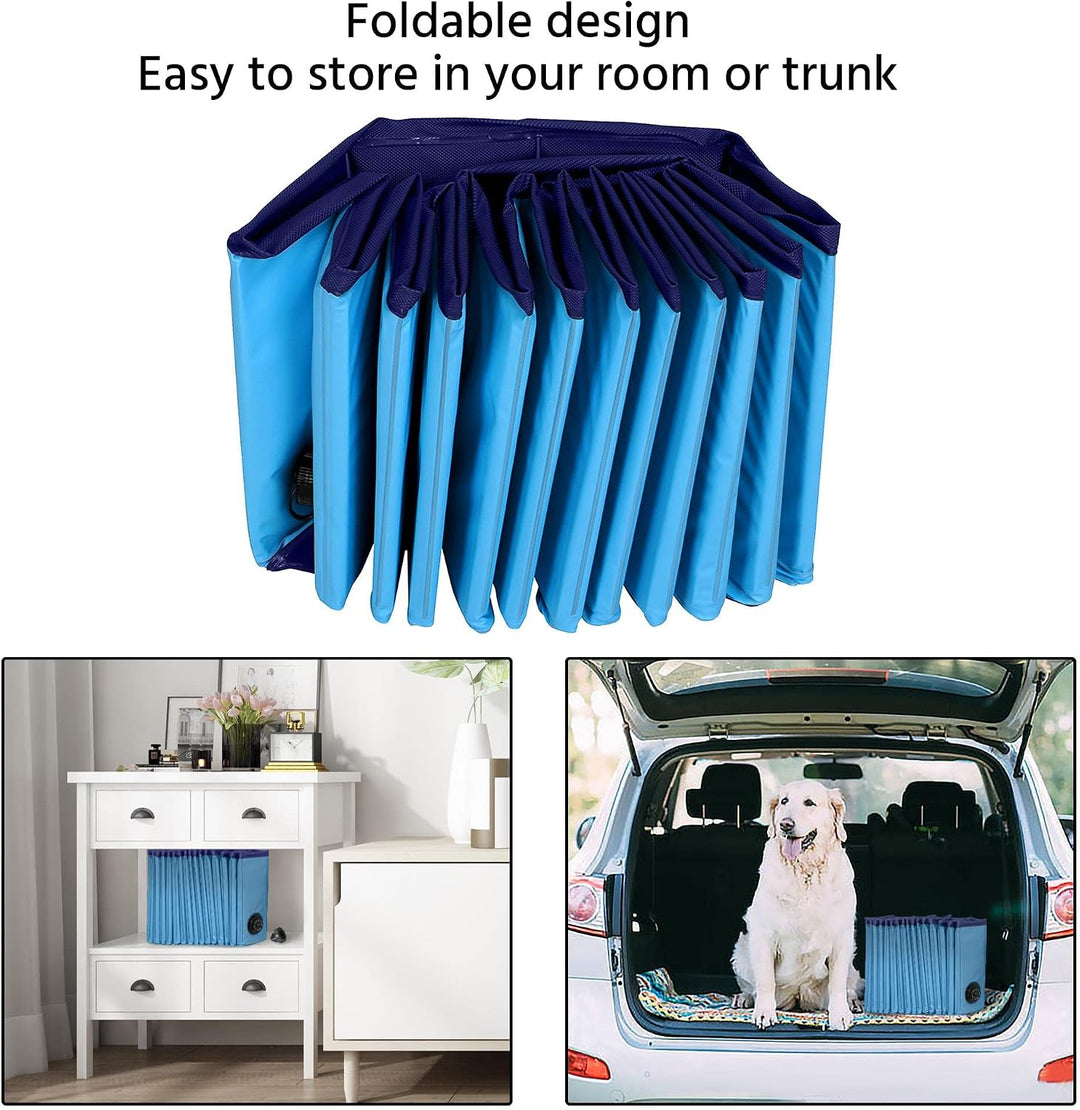 Yaheetech Hundepool faltbar, Planschbecken für Hunde 100 x 30 cm, Anti-Rutsch-Platten, Schnelle Entw