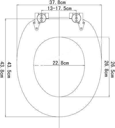 WOLTU #2 Premium WC-Sitz Toilettensitz mit Absenkautomatik, MDF Holzkern, Softclose Scharnier, Antib