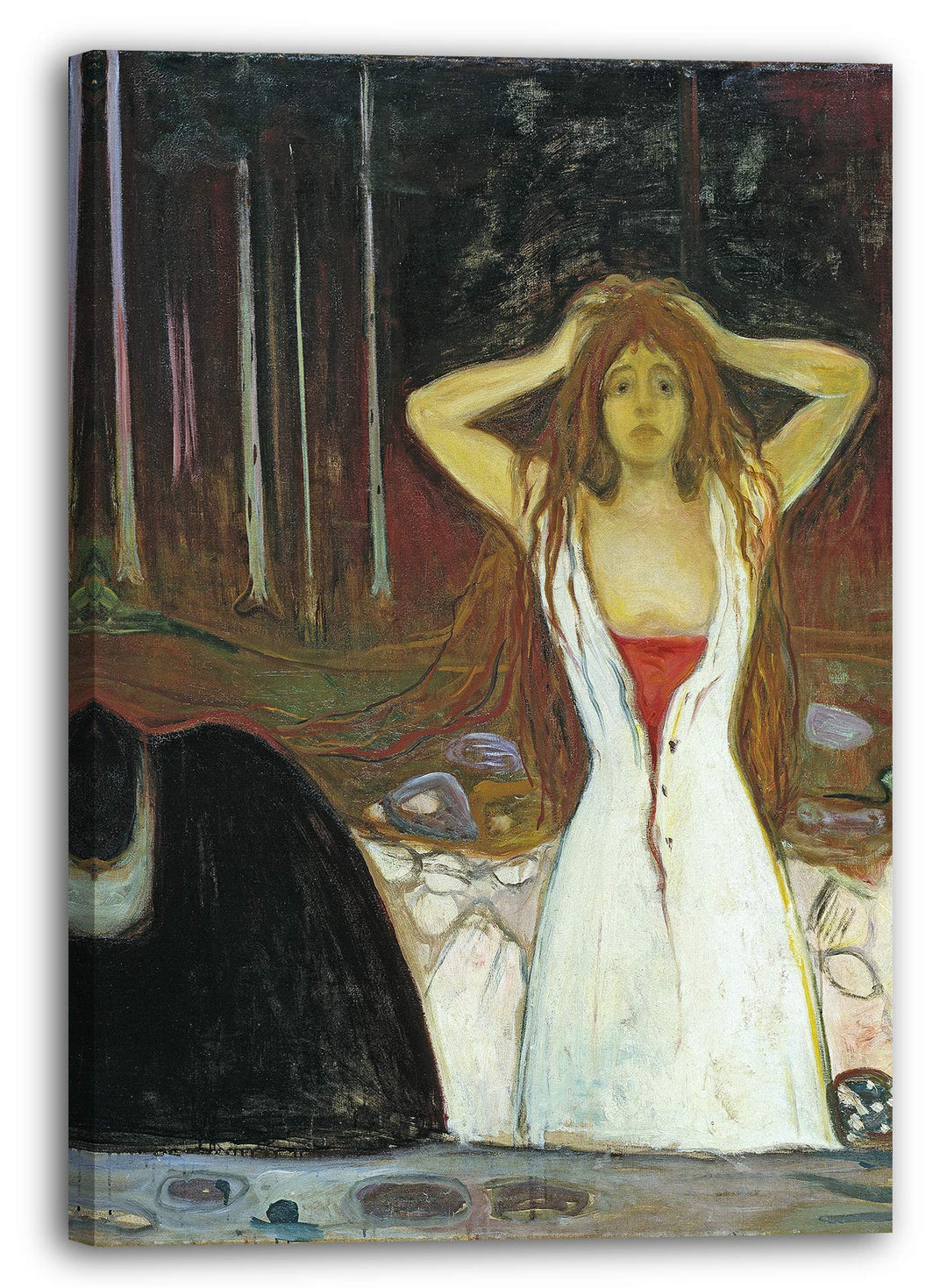 Printed Paintings Leinwand (80x120cm): Edward Munch - Asche (1894) 80x120 cm, 80x120 cm