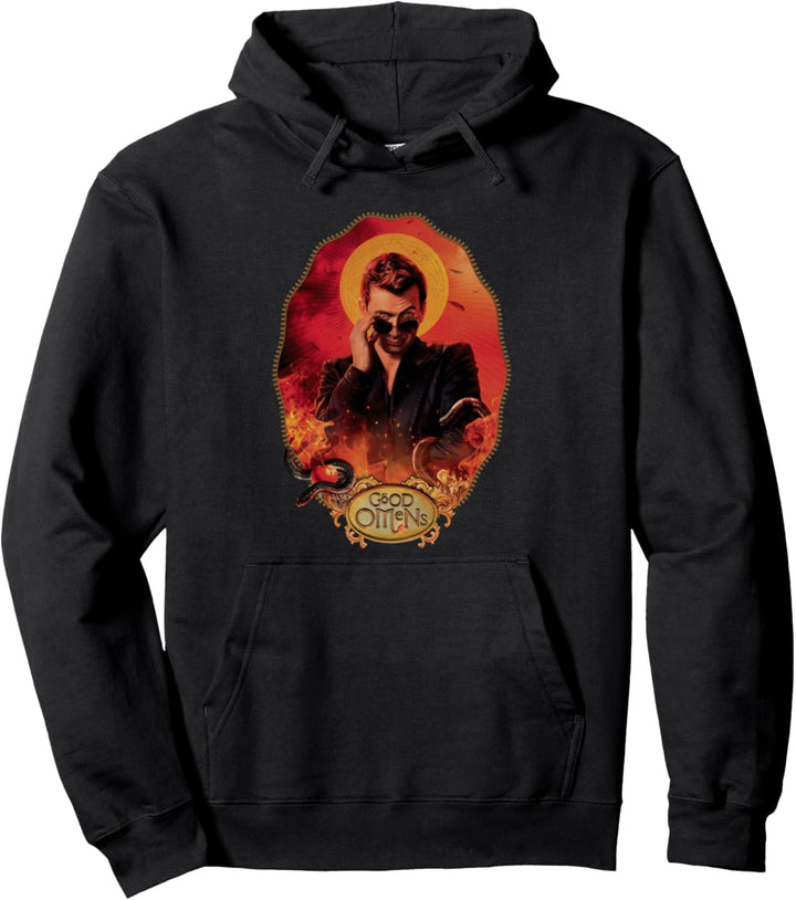 Gute Omens - Crowley Porträt Pullover Hoodie