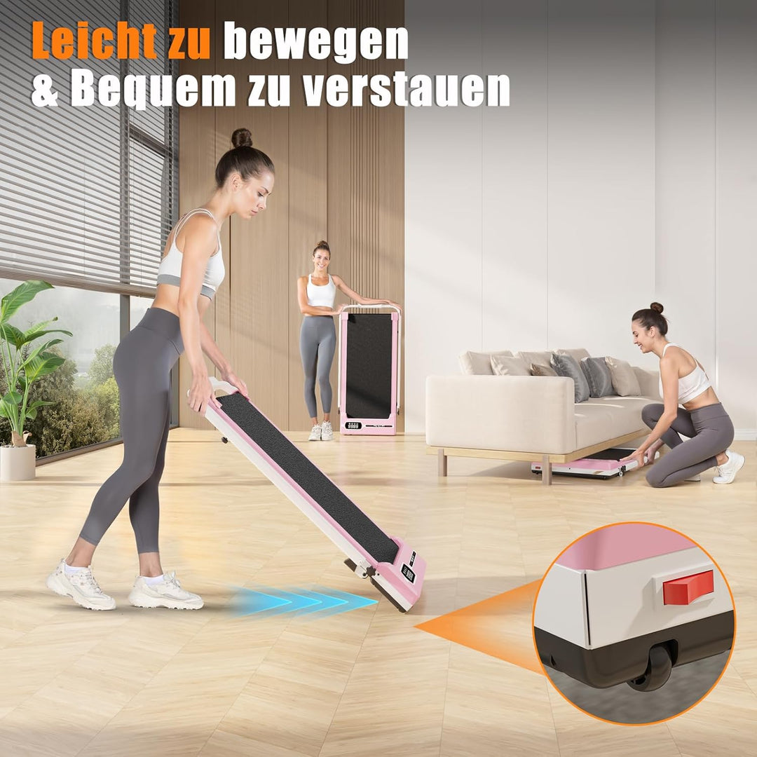 Dskeuzeew Walking Pad Klappbar mit Neigung - 4 in 1 Laufband mit 7% Steigung für Zuhause Laufpad Geh