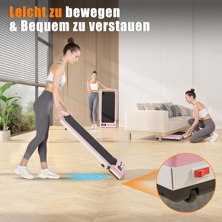 Dskeuzeew Walking Pad Klappbar mit Neigung - 4 in 1 Laufband mit 7% Steigung für Zuhause Laufpad Geh