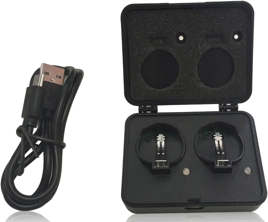 Girafus Knopfzellen Ladegerät für LIR-2032/2016 / 2025 Akkus USB Batterieladegerät Inklusive 4X LiR2