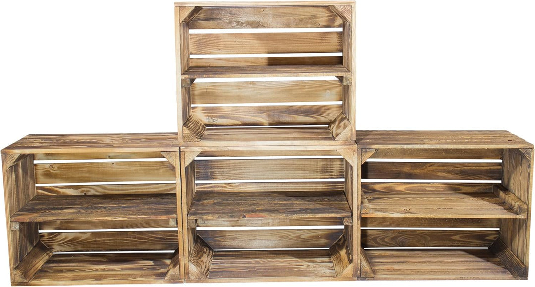 Vintage Möbel 24 GmbH 8er Set - Holzkisten klein 50x40x30cm