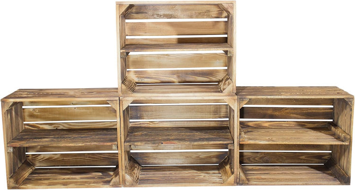 Vintage Möbel 24 GmbH 8er Set - Holzkisten klein 50x40x30cm