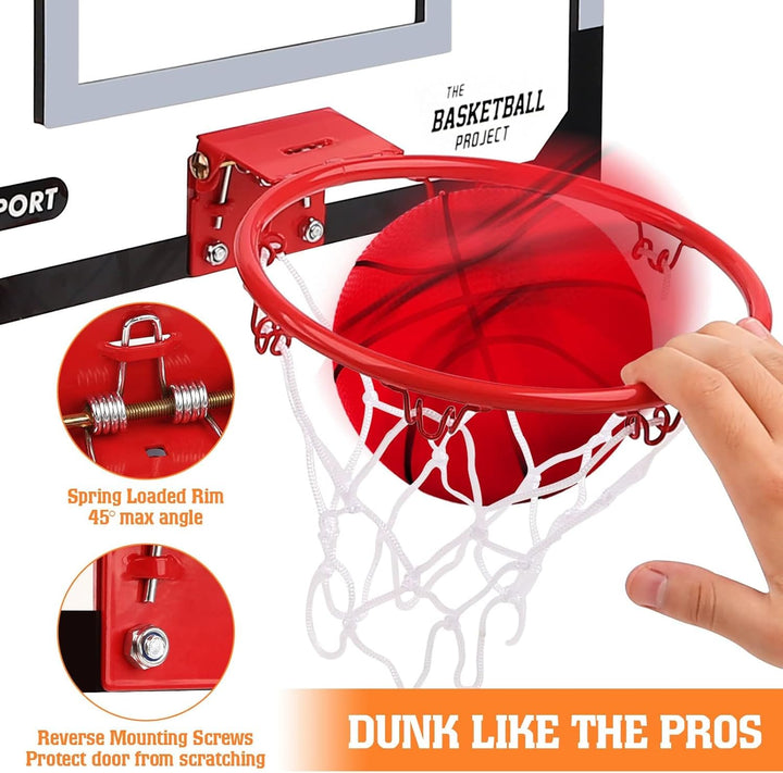Dreamon Mini Basketballkorb Kinder, Basketball Set Indoor für Zimmer mit Ball