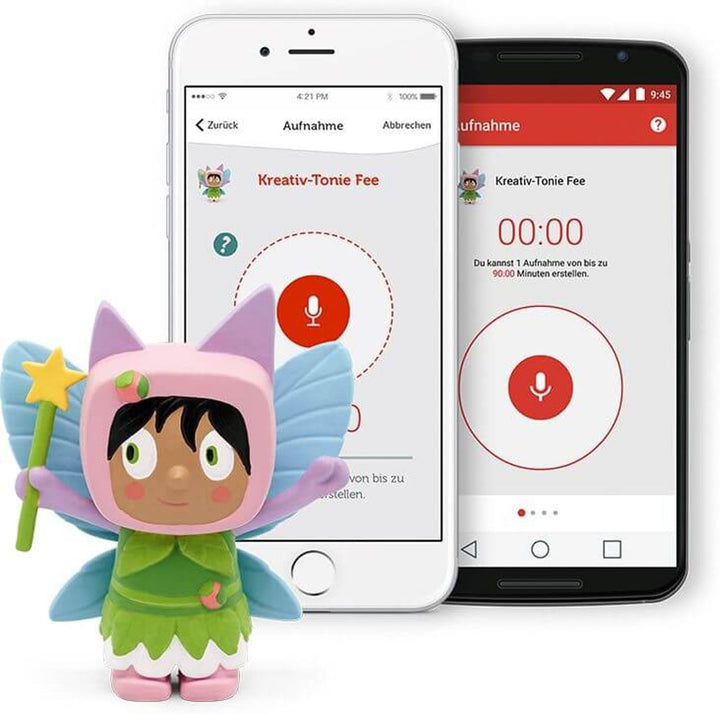 tonies Hörfigur für Toniebox, Kreativ Fee zum Selbstbespielen, bis zu 90 Minuten Speicher für eigene