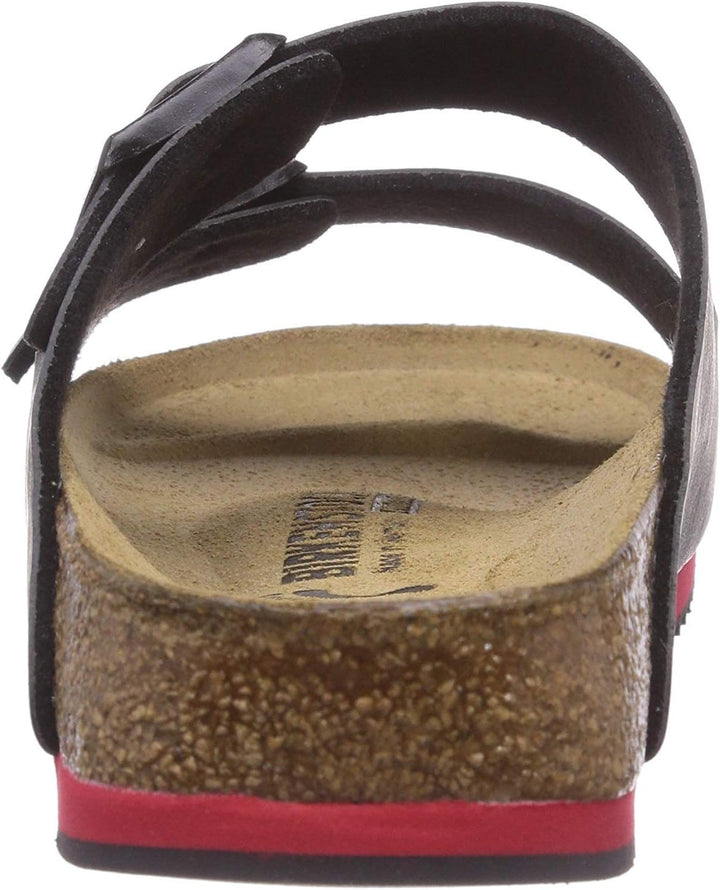 Birkenstock Classic Arizona Leder Unisex-Erwachsene Pantoletten 38 EU Schmal Schwarz, 38 EU Schmal S