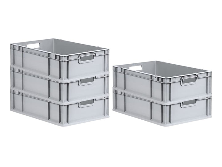 PROREGAL SuperSparSet 5x Eurobox NextGen Grip | HxBxT 17x40x60cm | 34 Liter | Griffe offen | Glatter