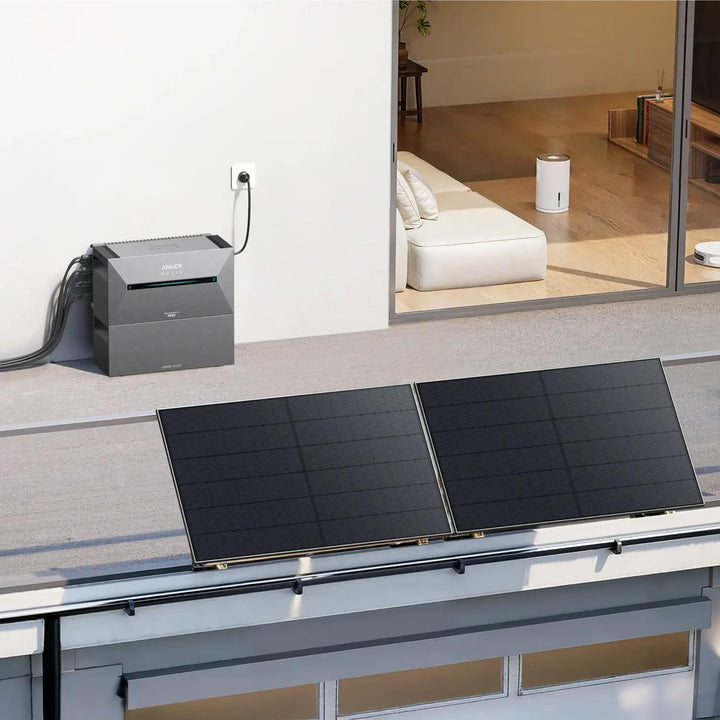 Anker SOLIX Solarbank 2 E1600 PRO 1,6kWh +Balkonkraftwerk 2000Wp 4x500Wp PV-Module 1,6kWh 2000w, 1,6