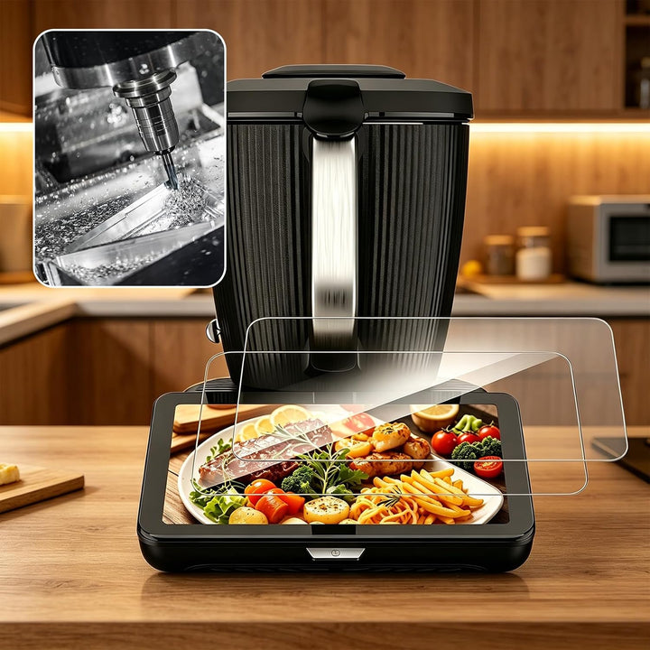 1 Stück Silikon Displayschutz, 2 Stück Displayschutzglas für Thermomix TM7
