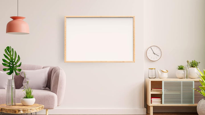 ALLboards Whiteboard mit Holzrahmen 100x80cm Magnettafel Weiss Magnetisch, Trocken Abwischbar 100B x