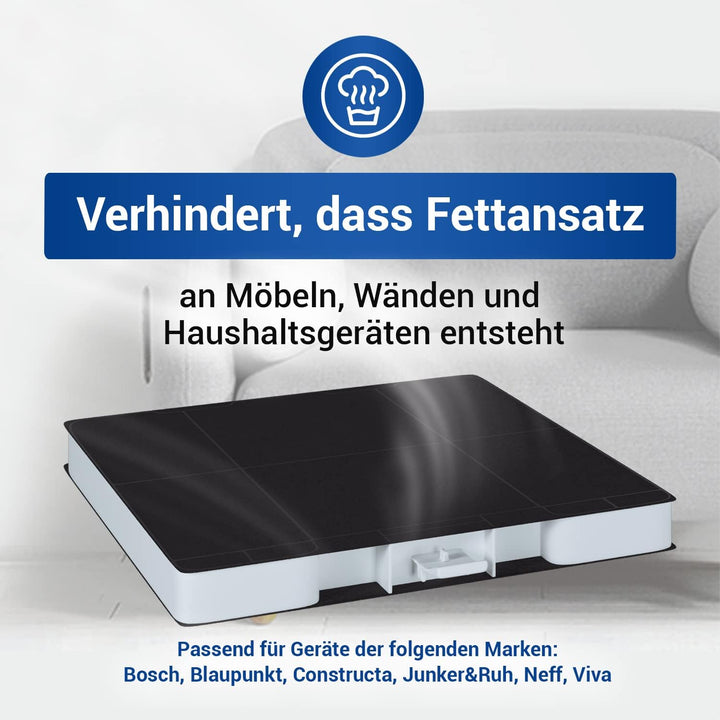 VIOKS Aktivkohlefilter Dunstabzugshaube Ersatz für Bosch Aktivkohlefilter Z5101X1 DHZ5326 11026769 0
