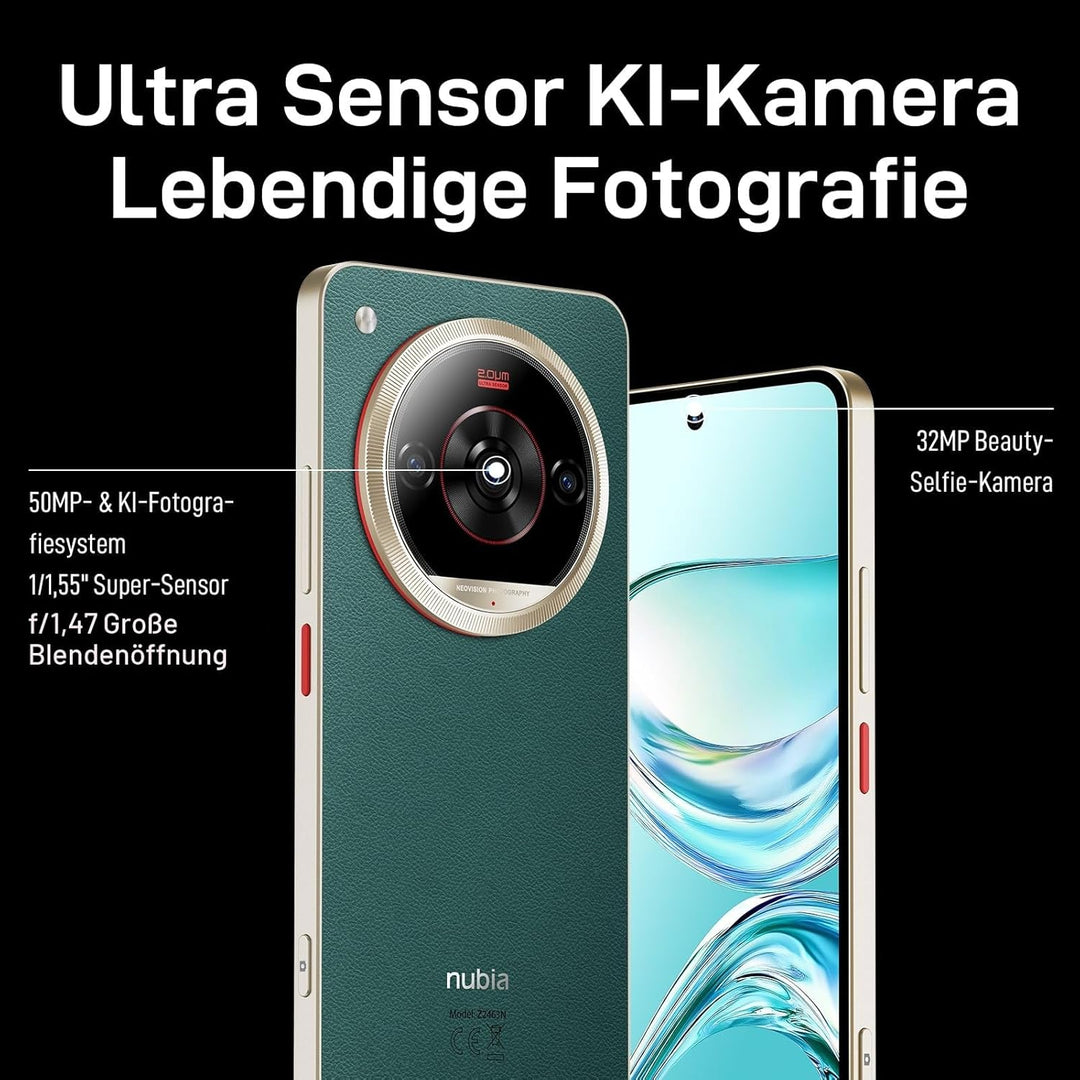 nubia ZTE Focus 2 Ultra 5G Smartphone ohne SIM-Lock, KI, 8 GB + 512 GB, drehbares Objektiv, 6,8 Zoll