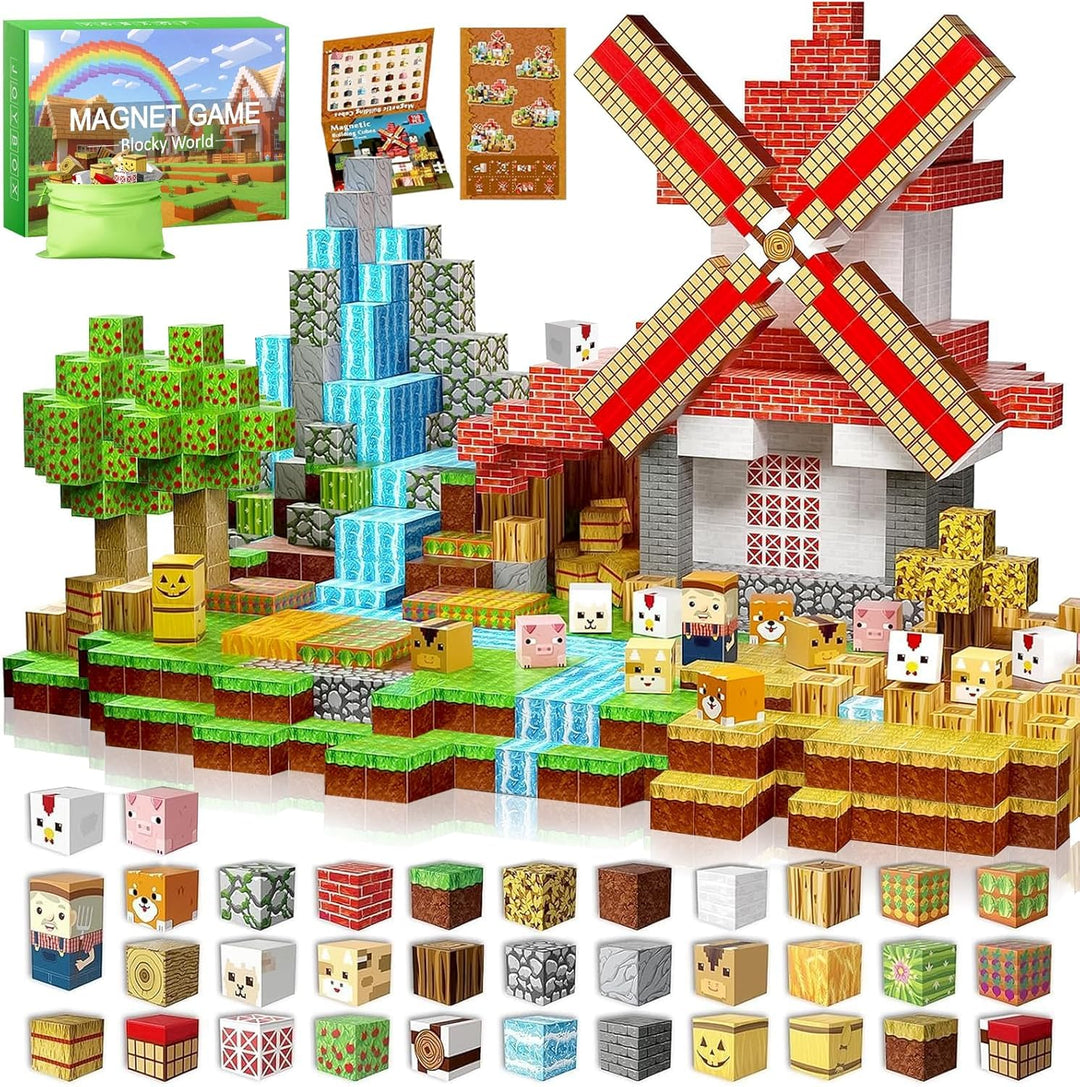 Magnetische Bausteine, Magnetbausteine Magnetspielzeug, 150 Teile Kreative Kinderspiele Kinderspielz