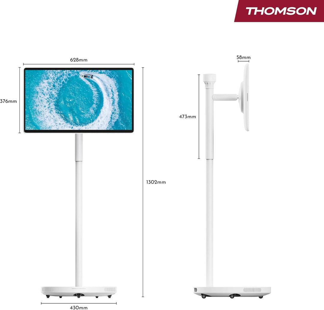 Thomson 27 inch (69 cm) Go Plus Pro, 4K UHD (3840 x 2160), Portable Android TV, Voice Control, Bluet