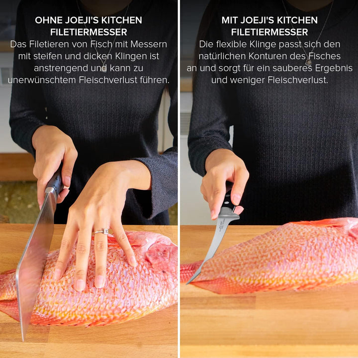 Joejis Filetiermesser Fisch 32 cm scharf aus Edelstahl - das Fischfiletiermesser ist hervorragend al