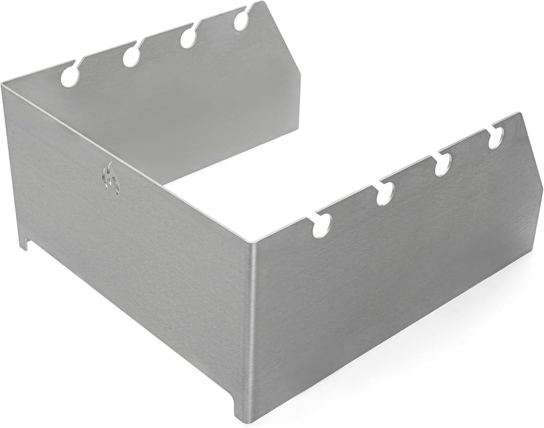 Grillrost.com Das Original Edelstahl Windschutz und Spiesshalter | für alle Rösle Grills - massiv &