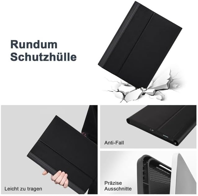 SOPPY Tastaturhülle mit Touchpad für Samsung GalaxyTab S6 Lite 10,4 Zoll 2020/2022(SM-P610/P615/P613