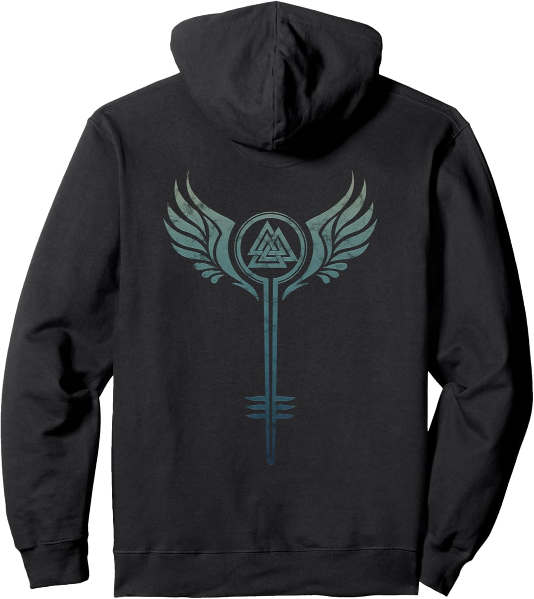 Walküre Schildmaid Symbol Valknut Wikinger Odin Viking Pullover Hoodie