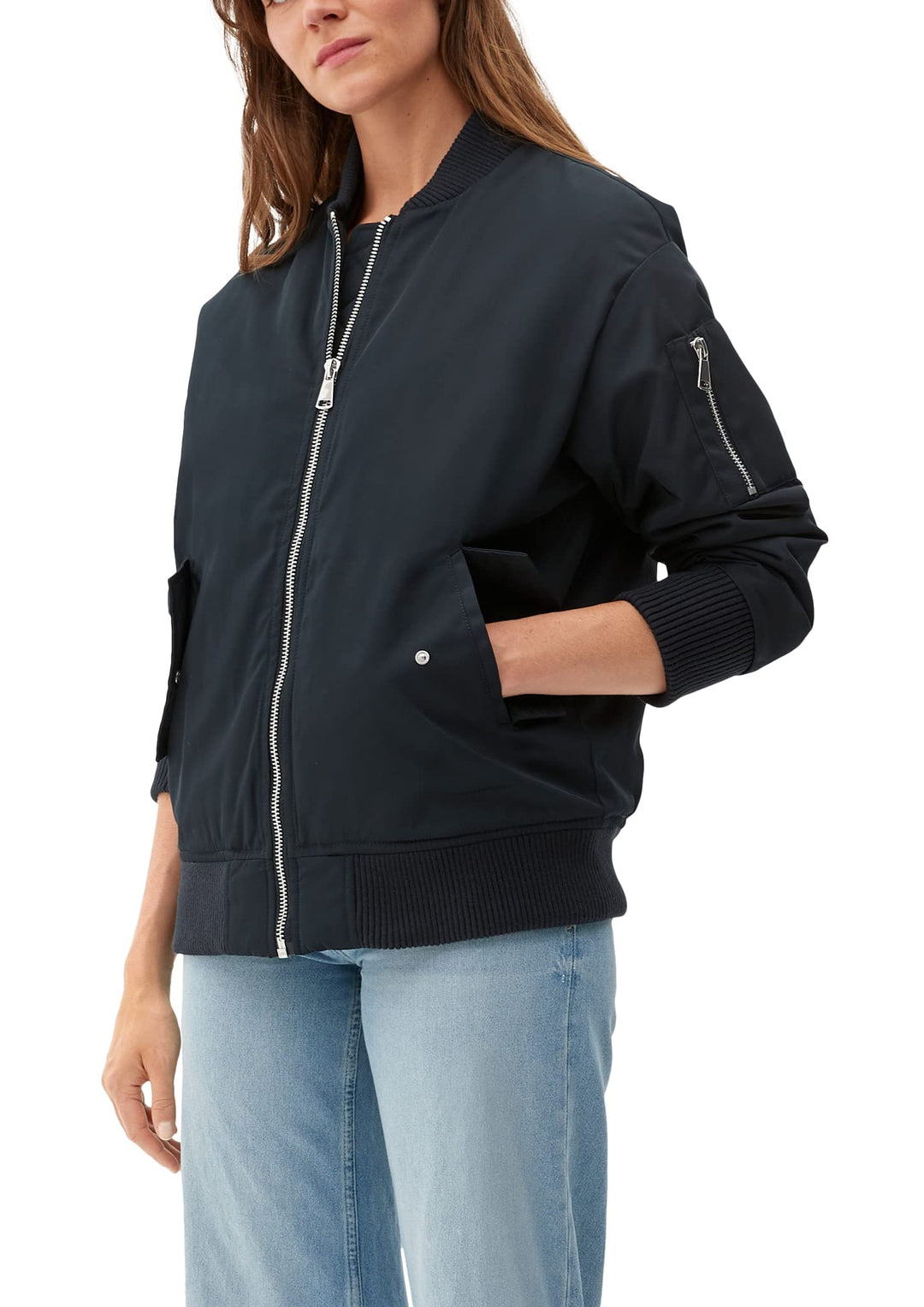 s.Oliver Damen Nylon Blouson Wattiert Nylon Blouson wattiert L Navy, L Navy