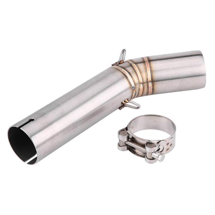 KIMISS Motorrad Auspuff Mittelrohr,51 mm Motorrad Auspuffrohr Edelstahl Auspuff Mittelstück mit Mont