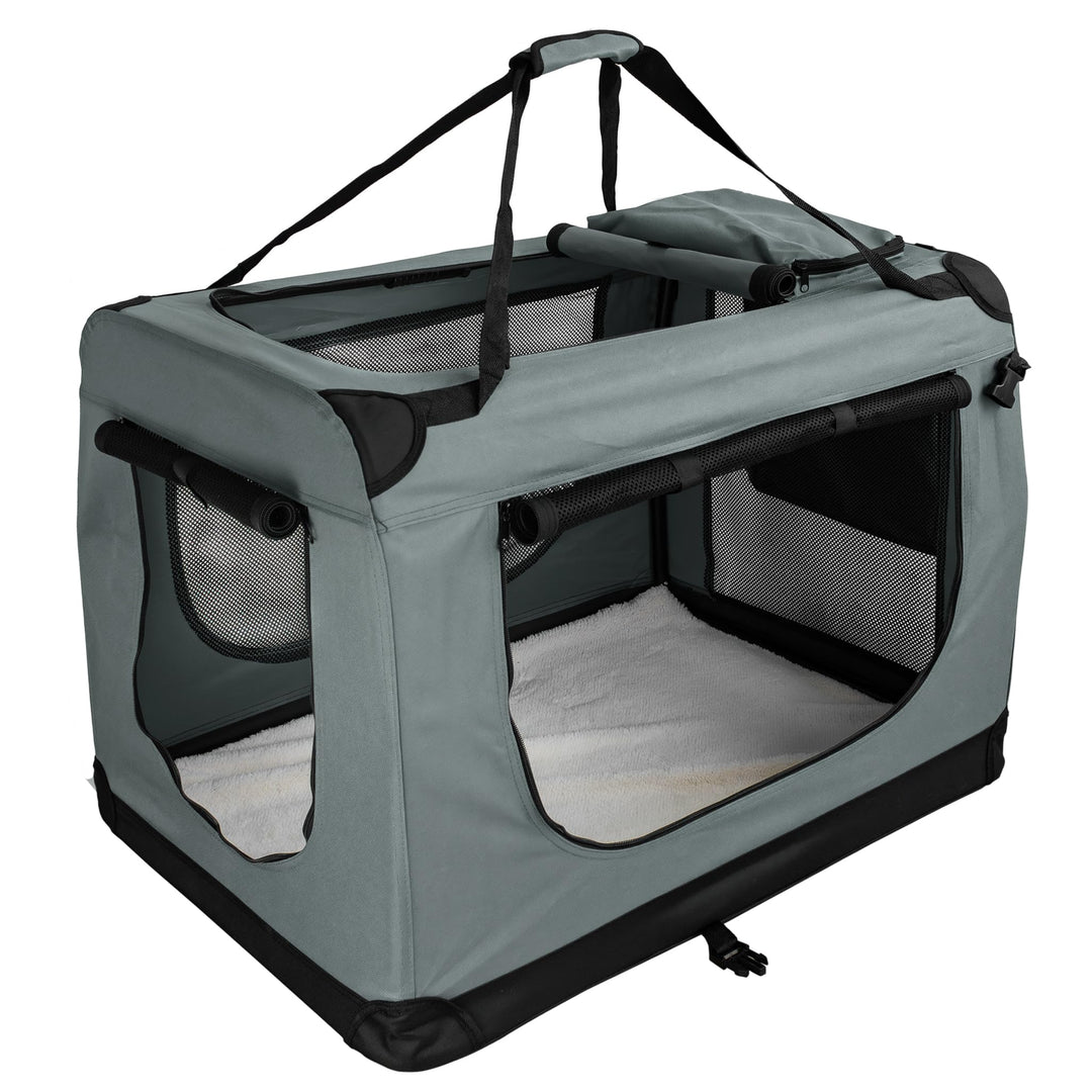 Faltbare Hundebox XL - 82 x 57 x 58 cm Transporttasche Transportbox Auto Katze Hunde Kaninchen Dunke