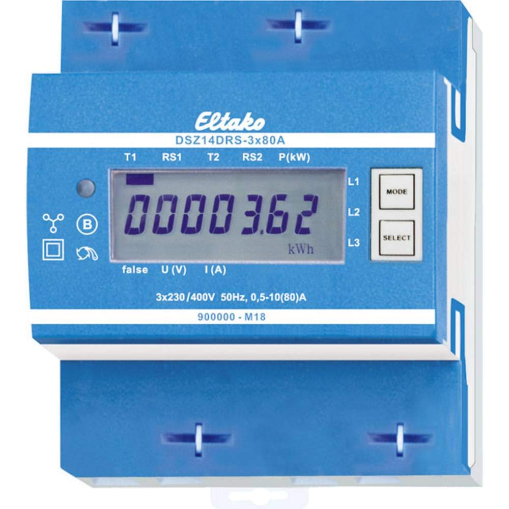 Eltako 28365715 DSZ14DRS-3x80A Drehstromzaehler digital 80A MID-konform: Ja 1St, 400 V