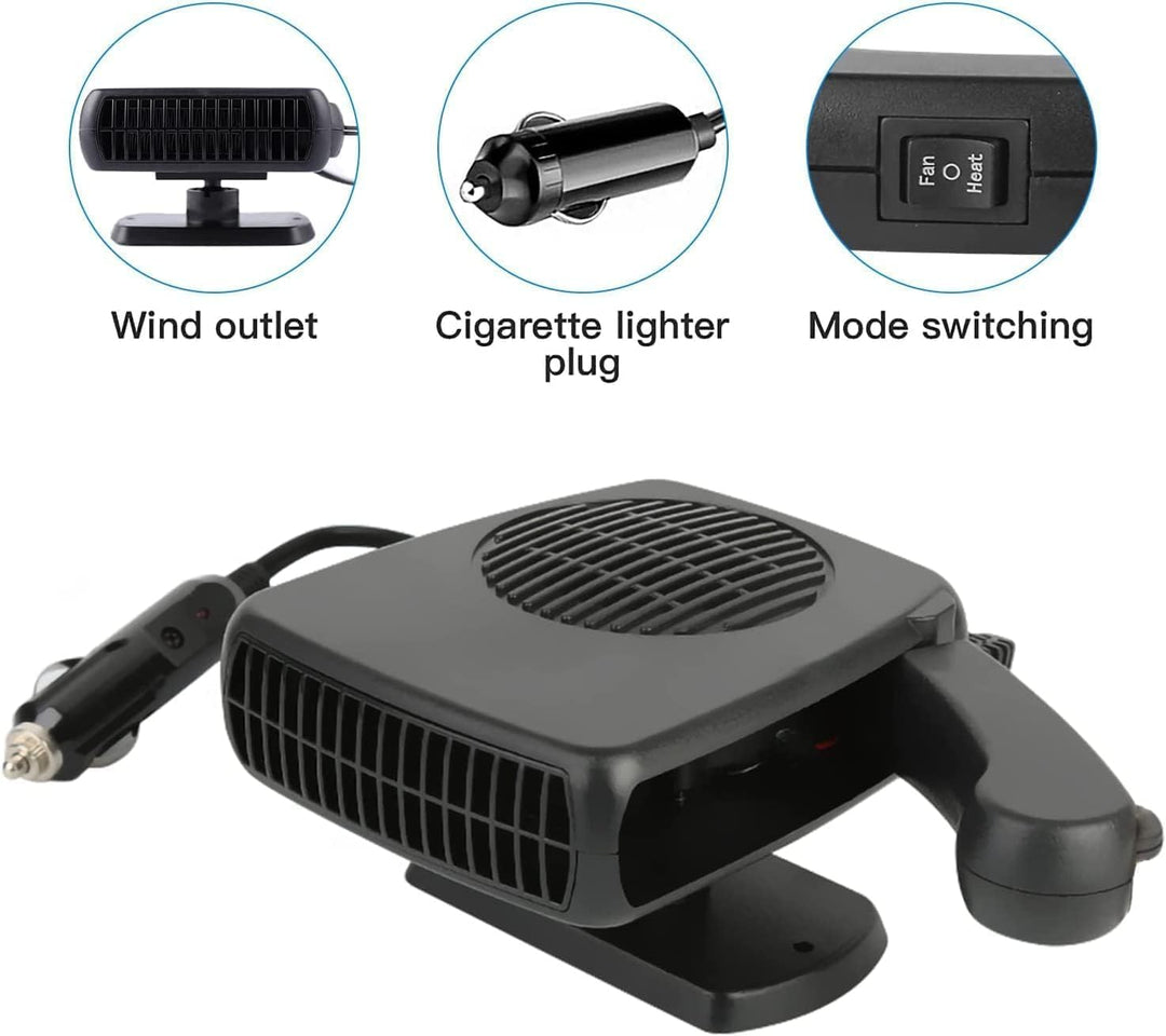 Leaflai 12V Autoheizung 150W Tragbarer Auto-heizung Anti-Beschlag-Autoheizkörper Dieser Steckdosen-Z