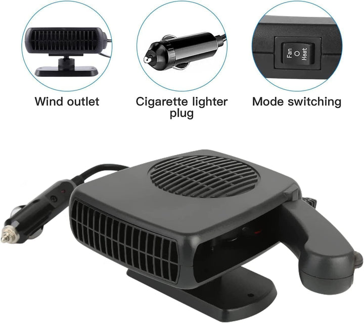 Leaflai 12V Autoheizung 150W Tragbarer Auto-heizung Anti-Beschlag-Autoheizkörper Dieser Steckdosen-Z