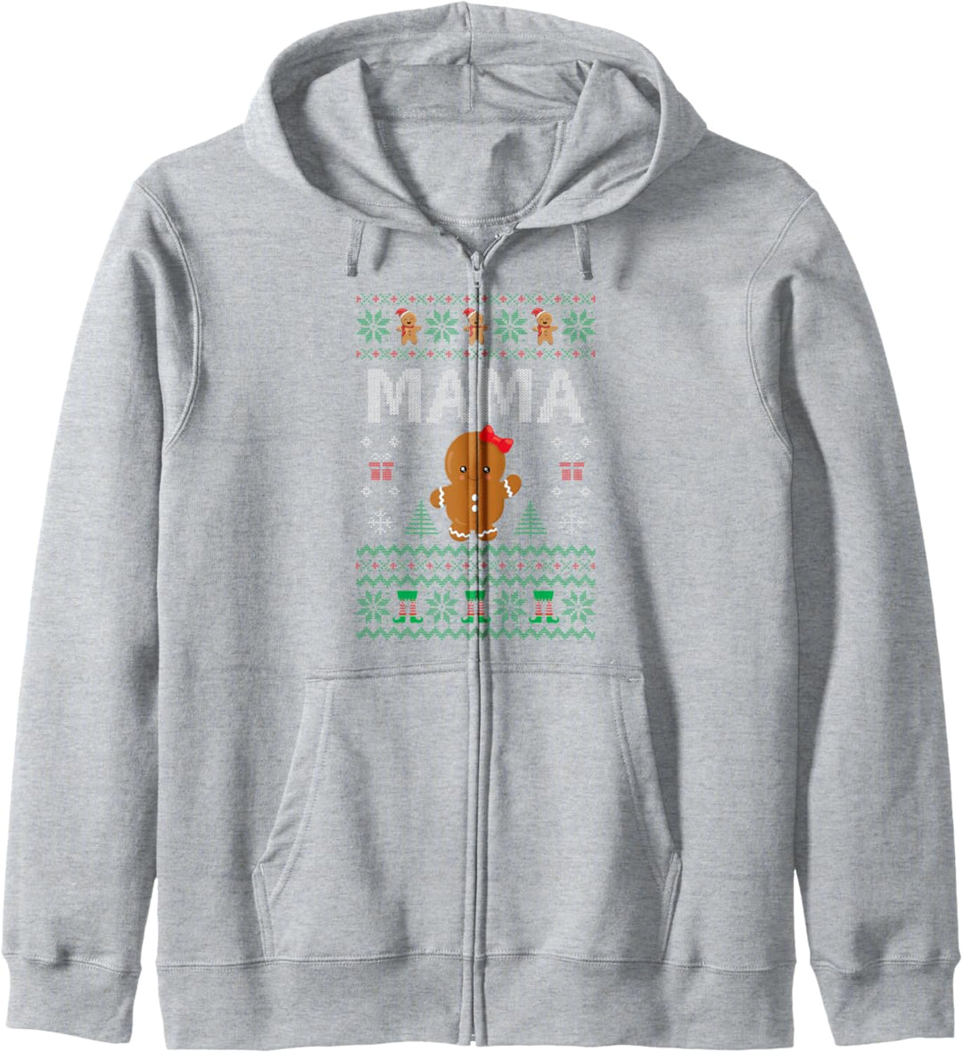 Mama Shristmas Ugly Xmas Lebkuchen Frau Geschenkidee Kapuzenjacke