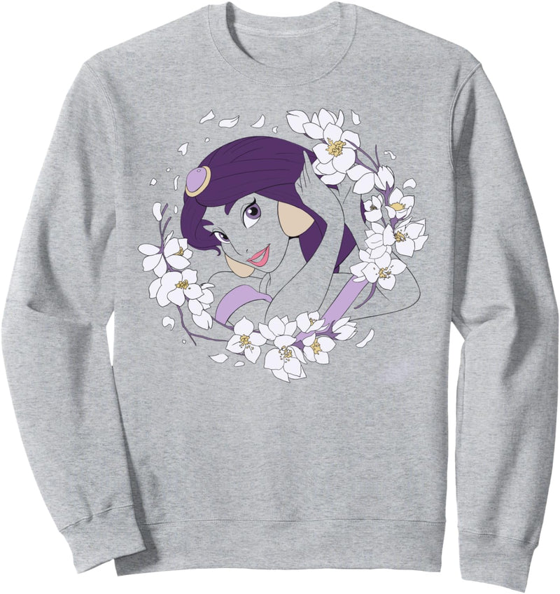 Disney Aladdin Jasmine Happy Floral Portrait Sweatshirt