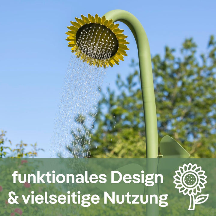 Haushalt International Gartendusche Sonnenblume Flowershower - Höhe ca. 217 cm - Verstellbarer Dusch