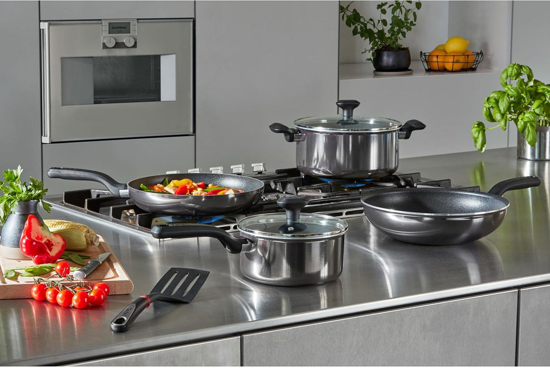 Tefal D52619 Resist Wokpfanne| sichere Titanium Antihaftversiegelung | Thermo-Signal Temperaturindik