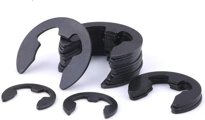 Manganstahl E-Clip Externe Haltering Snap Intern Sicherungsring 6mm, 200 pcs, 6mm, 200 pcs