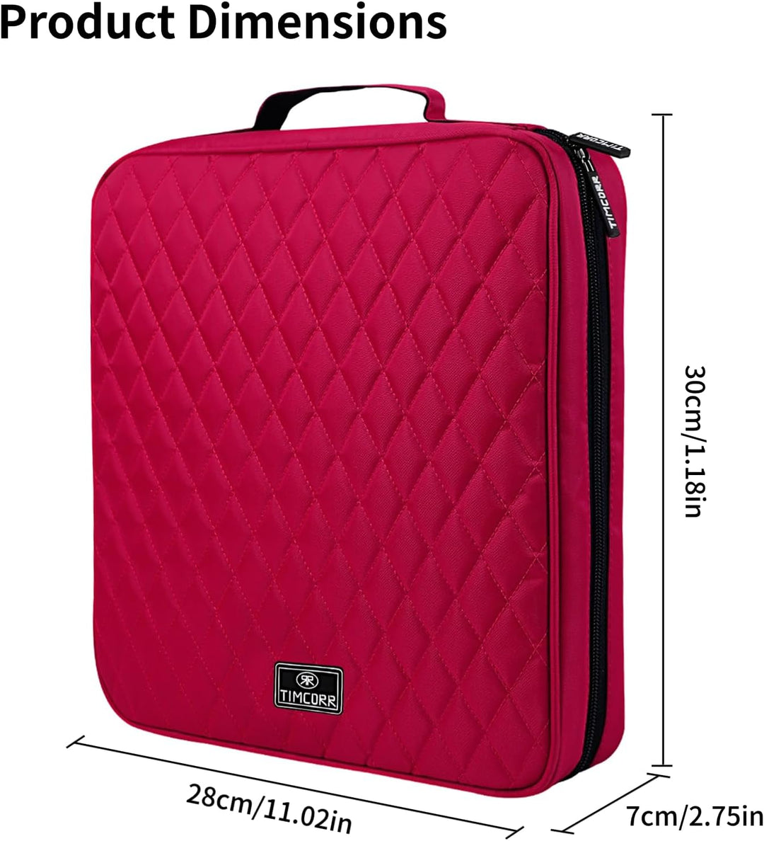 TIMCORR CD-Hülle, DVD-Halter, Aufbewahrung: 160 DVD-Hüllen, Organizer, tragbare Brieftaschen-Aufbewa