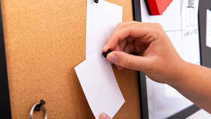 ALLboards 3-in-1-Kombitafel: Whiteboard, Kreidetafel magneitsch, Kork 90×60 cm + Zubehör 90x60cm 3 i