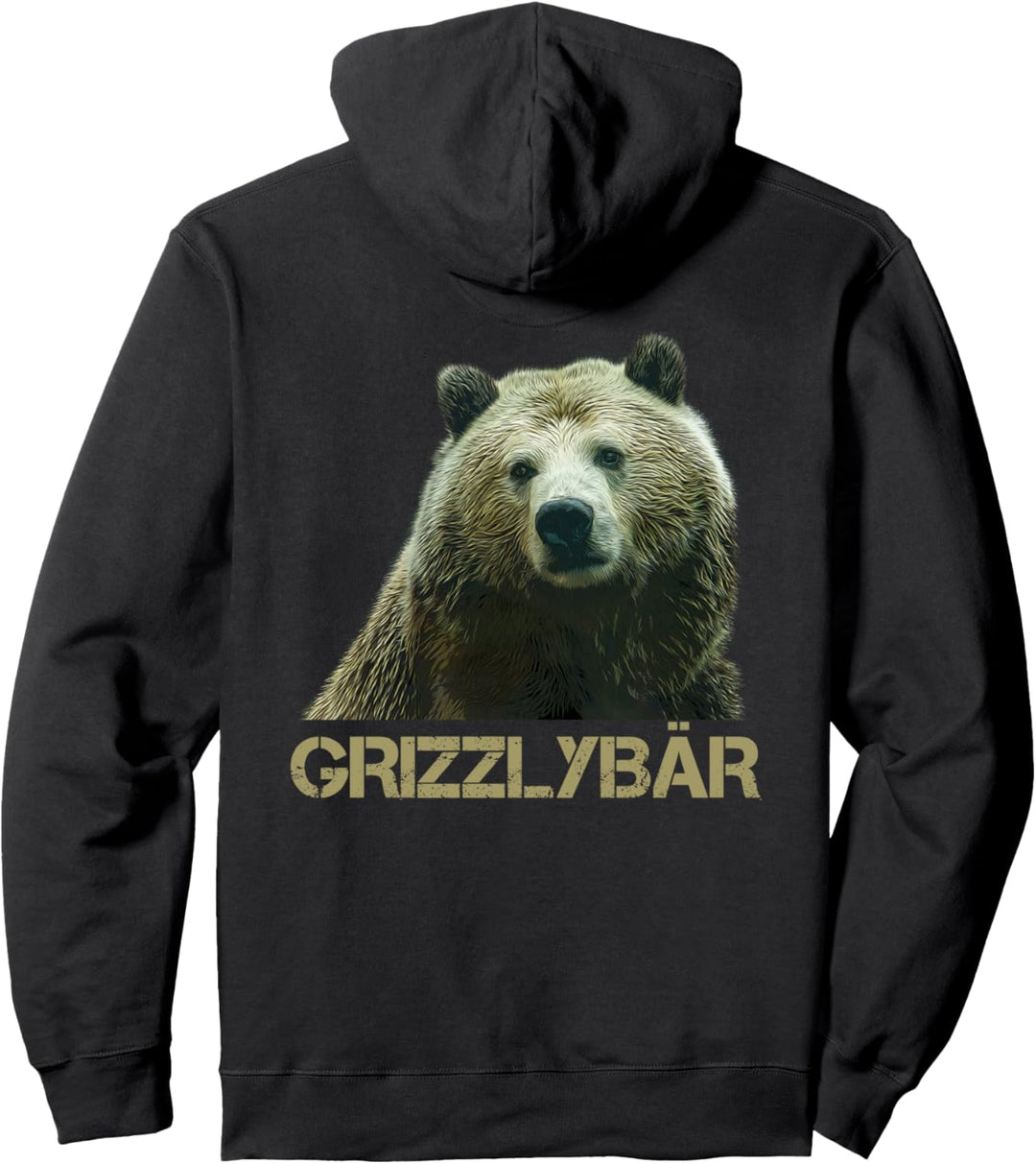 Grizzlybär Bär Braunbär Natur Wild Tier Pullover Hoodie