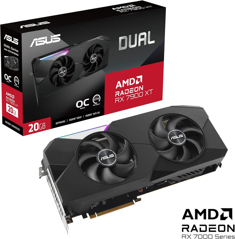 ASUS Dual Radeon RX 7900 XTX OC Edition 24GB GDDR6 Gaming Grafikkarte (AMD Radeon RX7900 XTX, PCIe 4