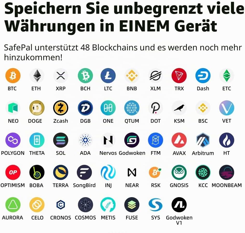 SafePal S1 – Cryptocurrency Hardware Wallet, sichere Aufbewahrung privater Schlüssel, Kühlspeicher f